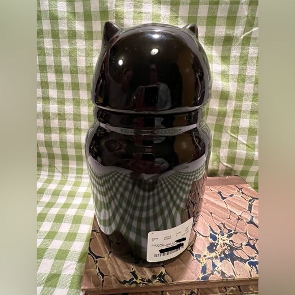 NWT RAE DUNN CAT “BEWARE” STORAGE CANNISTER. - Picture 2 of 6